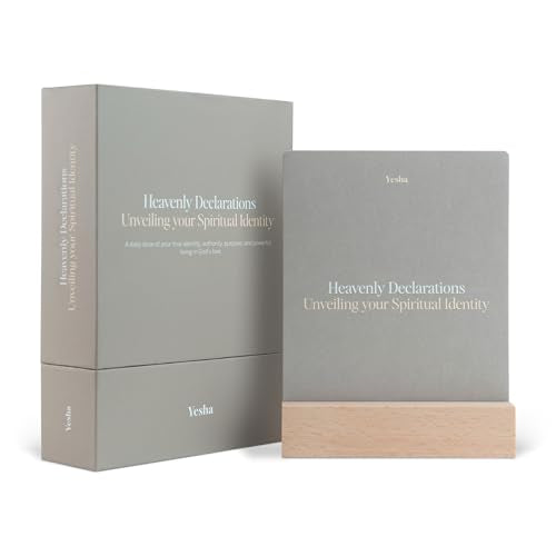 Christian Bible Verse & Affirmation Cards Box with Stand – 52 Daily Scripture Cards for Women & Men’s Prayer, Meditation, and Spiritual Growth – Inspirational Gift for Positive Faith and Encouragement