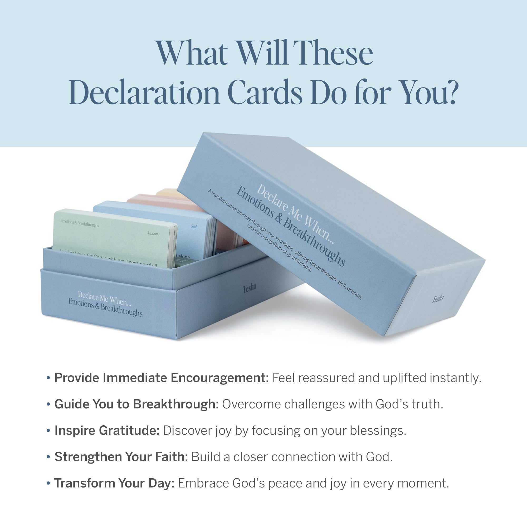 Christian Bible Verse & Declaration Cards – 100 Mini Scripture Cards for Spiritual Strength, Breakthrough, and Deliverance – Faith-Based Gift for Temptation, Depression, Hopelessness, and Inner Healing