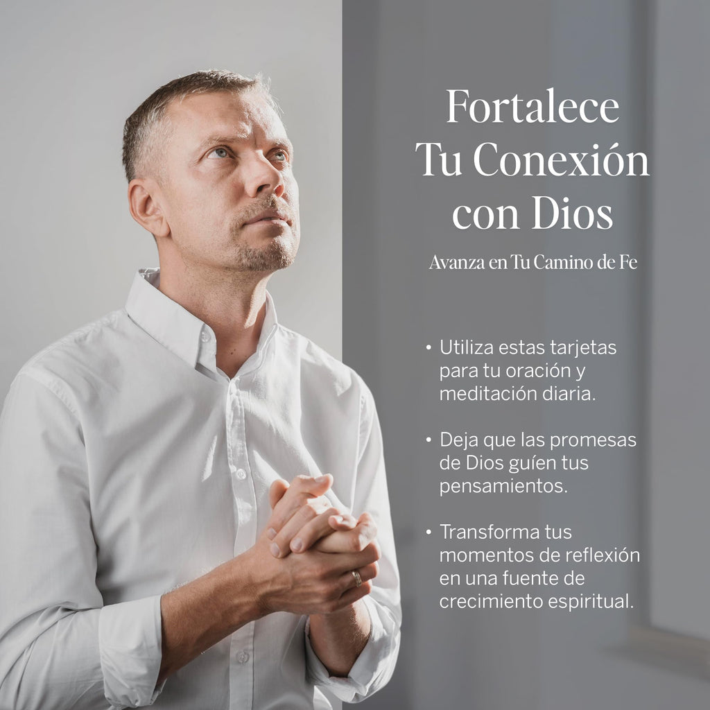 Yesha Set de Tarjetas Cristianas con Versículos y Afirmaciones para Hombres – 52 Tarjetas Diarias para Oración, Meditación y Crecimiento Espiritual – Regalo Espiritual, Positivo y Motivador