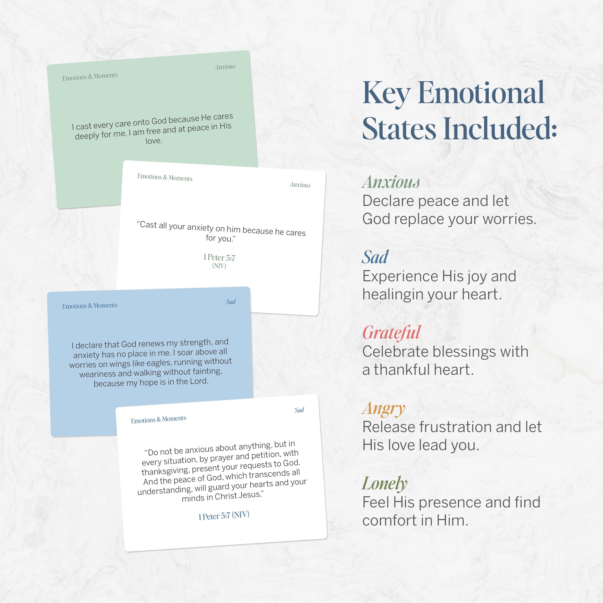 Christian Bible Verse & Declaration Cards – 100 Mini Scripture Cards for Spiritual Strength, Breakthrough, and Deliverance – Faith-Based Gift for Temptation, Depression, Hopelessness, and Inner Healing